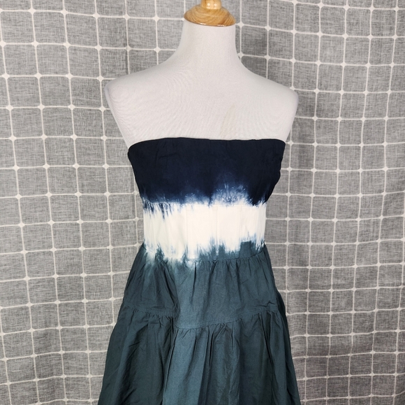 J. Crew Strapless drop-waist dress in dip-dye - Picture 4 of 9